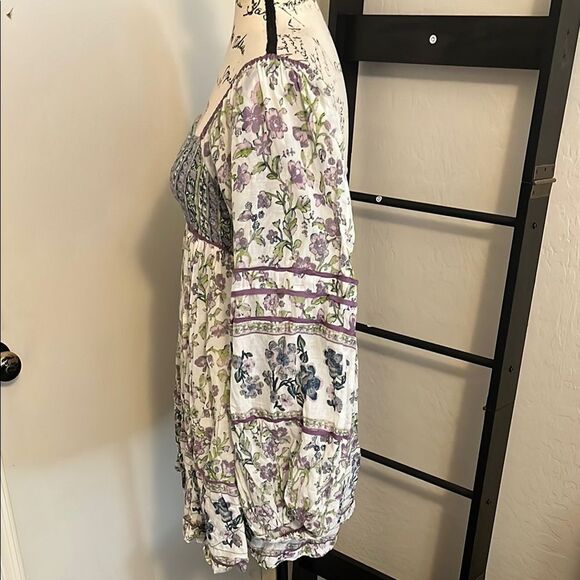 Free People Endless Afternoon Dress Floral Bohemian Babydoll Coquette Romantic - Picture 8 of 15
